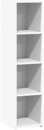 vidaXL Ντουλάπι Λευκό 30x41x124 εκ. από Επεξεργασμένο Ξύλο