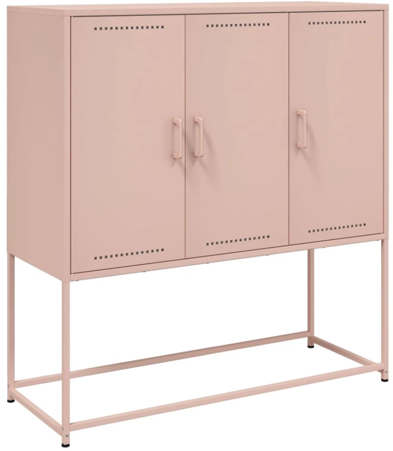 vidaXL Ντουλάπι Ροζ 100,5x39x107 εκ. Ατσάλινος