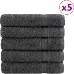 vidaXL Πετσέτες Μπάνιου Premium SOLUND 25T. Ανθρακί 100x150εκ 600γρ/μ²