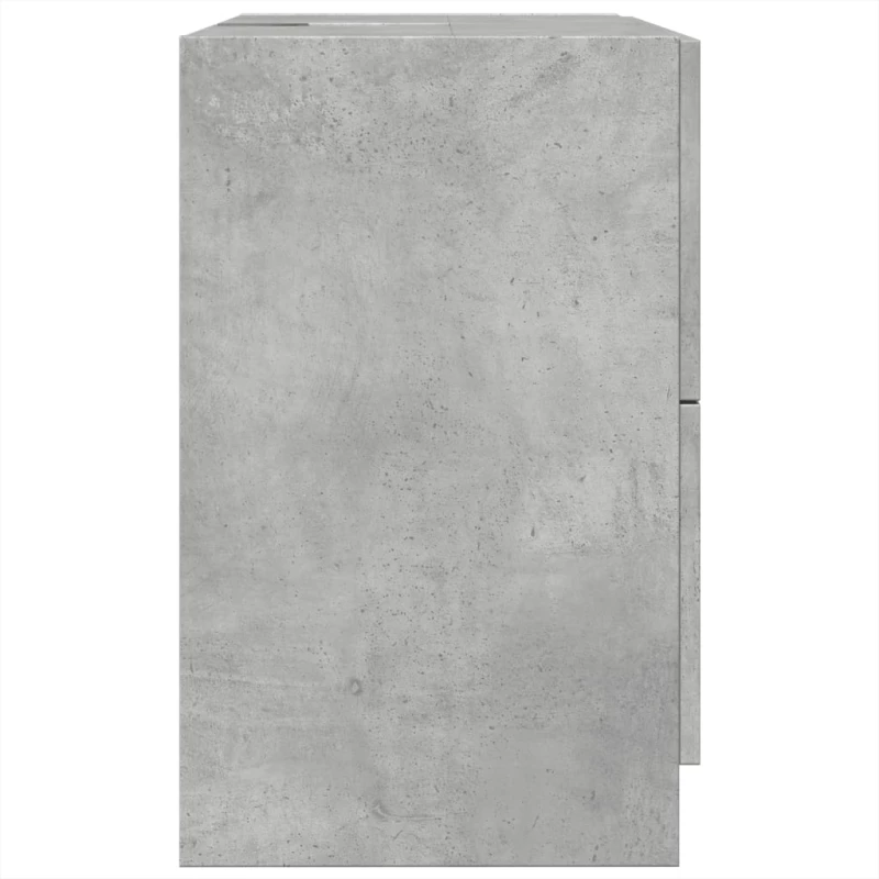 vidaXL Ντουλάπι Νιπτήρα Γκρι του Σκυροδέματος 59x37x59 εκ. Επεξ. Ξύλο