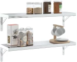 vidaXL Στηρίγματα Ραφιών 4 Τεμ. Ασημί 23,5x2,5x15,5 Ανοξείδωτο Ατσάλι