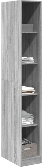 vidaXL Ντουλάπα Γκρι Sonoma 30x50x200 εκ. από Επεξεργασμένο Ξύλο