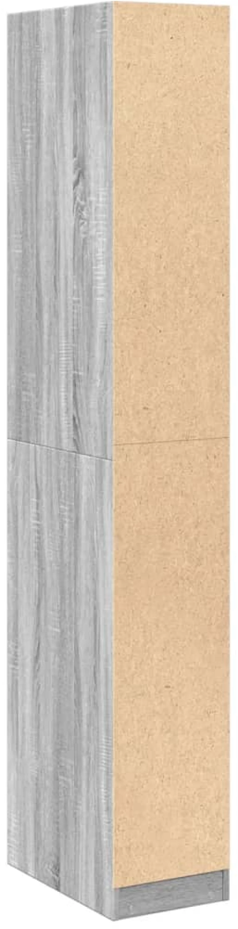 vidaXL Ντουλάπα Γκρι Sonoma 30x50x200 εκ. από Επεξεργασμένο Ξύλο