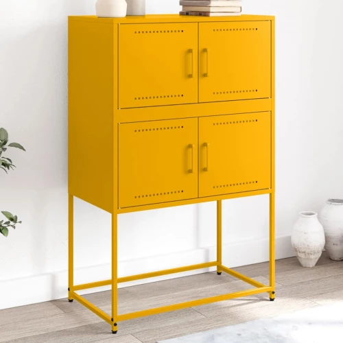 vidaXL Ντουλάπι Μουσταρδί 68,5x38,5x107 εκ. από Ατσάλι
