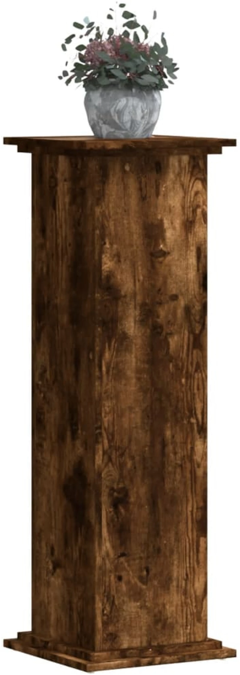 vidaXL Βάσεις Φυτών Καπνιστή Δρυς 33x33x100εκ Επεξεργασμένο Ξύλο