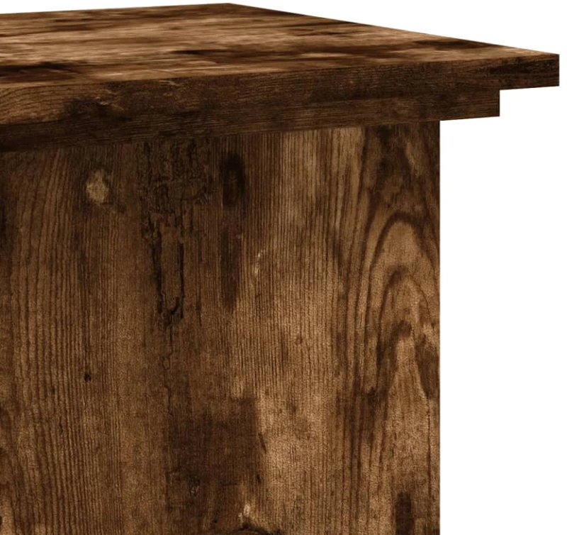 vidaXL Βάσεις Φυτών Καπνιστή Δρυς 33x33x100εκ Επεξεργασμένο Ξύλο