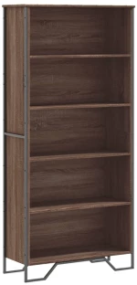vidaXL Βιβλιοθήκη Καφέ Δρυς 80x31x169 εκ. από Επεξεργασμένο Ξύλο