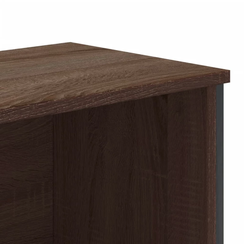 vidaXL Βιβλιοθήκη Καφέ Δρυς 80x31x169 εκ. από Επεξεργασμένο Ξύλο