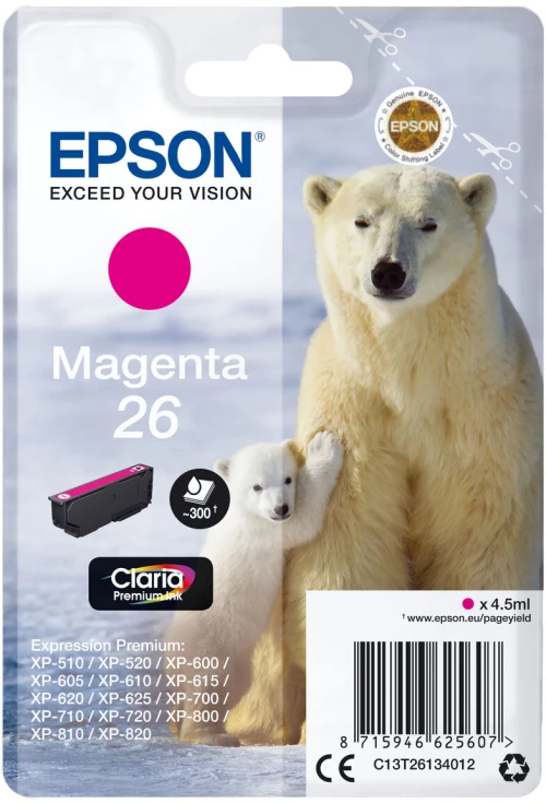 Αυθεντικό Φυσίγγιο μελάνης Epson C13T26134012 Mατζέντα