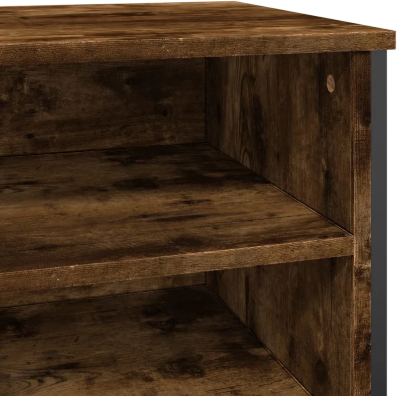 vidaXL Παπουτσοθήκη Καπνιστή Δρυς 80x38x78 εκ. από Επεξεργασμένο Ξύλο