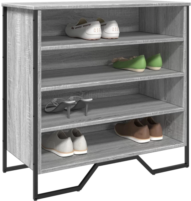 vidaXL Παπουτσοθήκη Γκρι Sonoma 80x38x78 εκ. από Επεξεργασμένο Ξύλο
