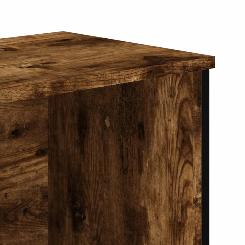 vidaXL Παπουτσοθήκη Καπνιστή Δρυς 90x38x45,5 εκ. από Επεξεργ. Ξύλο