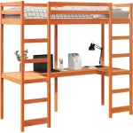 vidaXL Σκελετός Υπερ. Χωρίς Στρώμα Καφέ 75x190 εκ. Μασίφ Ξύλο Πεύκου