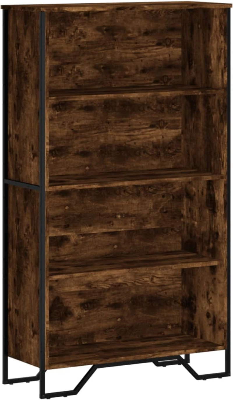 vidaXL Βιβλιοθήκη Καπνιστή Δρυς 80x31x137,5 εκ. από Επεξεργασμένο Ξύλο