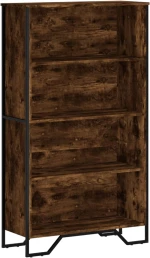 vidaXL Βιβλιοθήκη Καπνιστή Δρυς 80x31x137,5 εκ. από Επεξεργασμένο Ξύλο