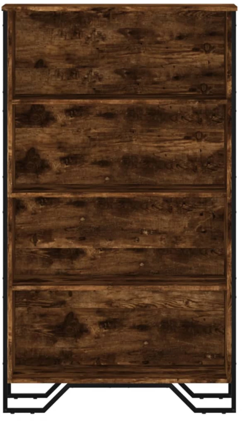 vidaXL Βιβλιοθήκη Καπνιστή Δρυς 80x31x137,5 εκ. από Επεξεργασμένο Ξύλο