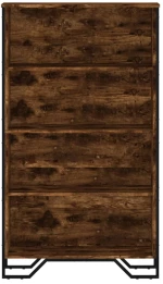 vidaXL Βιβλιοθήκη Καπνιστή Δρυς 80x31x137,5 εκ. από Επεξεργασμένο Ξύλο