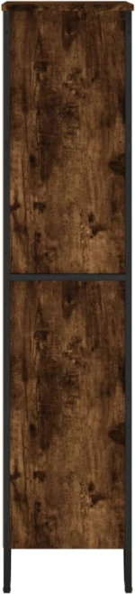 vidaXL Βιβλιοθήκη Καπνιστή Δρυς 80x31x137,5 εκ. από Επεξεργασμένο Ξύλο