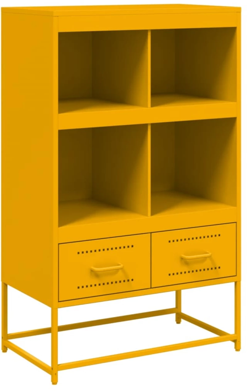 vidaXL Ντουλάπι Μουσταρδί 68x39x111,5 εκ. από Ατσάλι