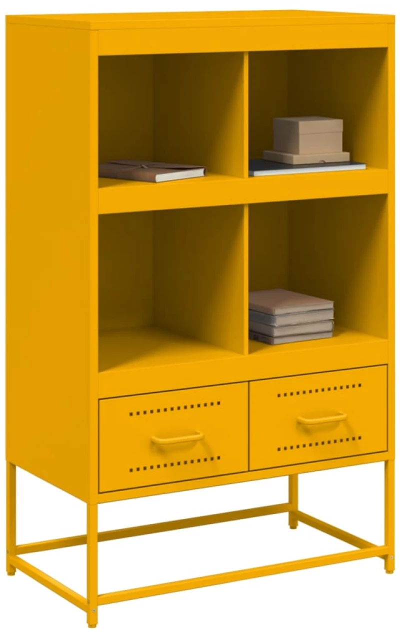 vidaXL Ντουλάπι Μουσταρδί 68x39x111,5 εκ. από Ατσάλι