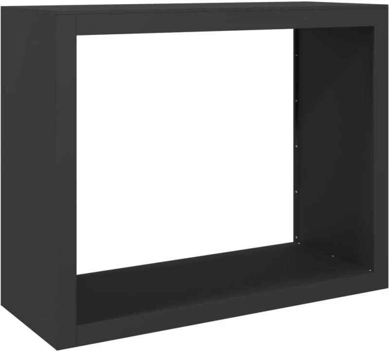 vidaXL Ράφι Καυσόξυλων Μαύρο 100x40x80 εκ. Ατσάλινο