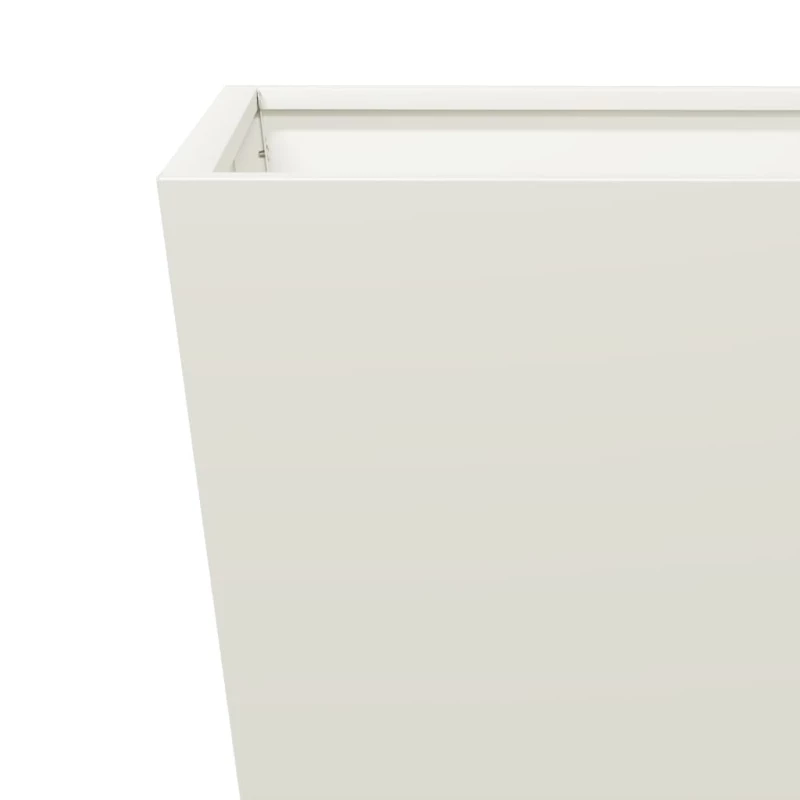 vidaXL Ζαρντινιέρα Κήπου Λευκή 30x30x30 εκ. από Ατσάλι