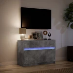 vidaXL Έπιπλο Τηλεόρασης με LED Γκρι Σκυρ. 91x34x61 εκ. Επεξ. Ξύλο