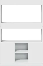 vidaXL Ντουλάπι Λευκό 92x33x140 εκ. από Επεξεργασμένο Ξύλο