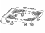 Βάση με Ρόδες MacLean MC-855 Μαύρο Γκρι 50 x 70 cm Πλυντήριο ρούχων
