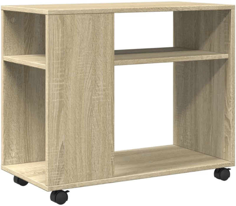 vidaXL Βοηθητικό Τραπέζι με Ρόδες Sonoma Δρυς 70x35x60 εκ. Επεξ. Ξύλο