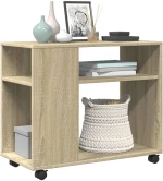 vidaXL Βοηθητικό Τραπέζι με Ρόδες Sonoma Δρυς 70x35x60 εκ. Επεξ. Ξύλο
