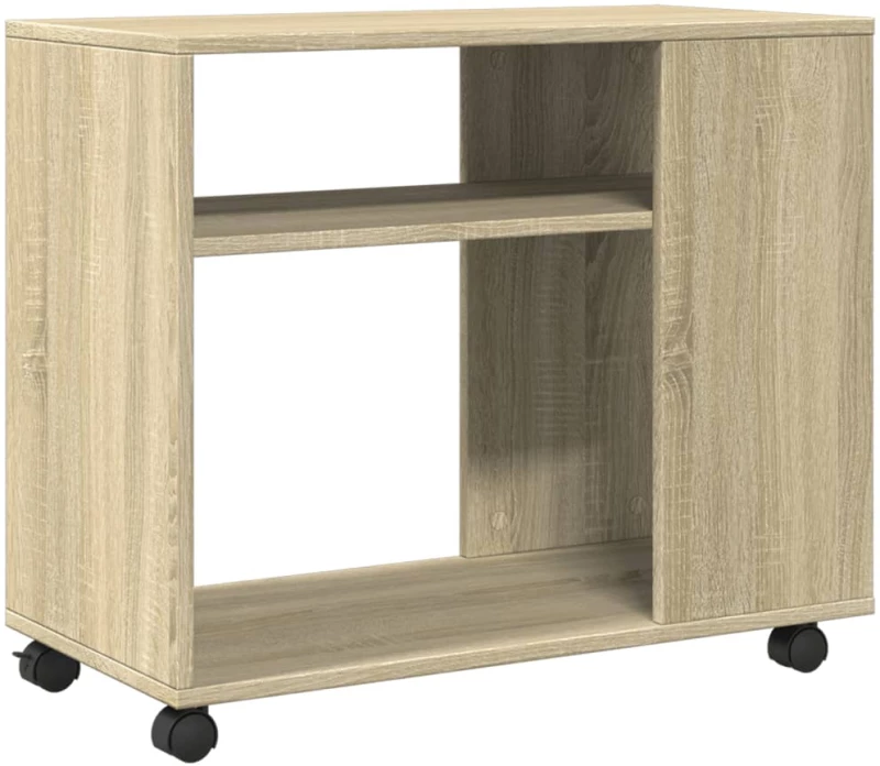vidaXL Βοηθητικό Τραπέζι με Ρόδες Sonoma Δρυς 70x35x60 εκ. Επεξ. Ξύλο