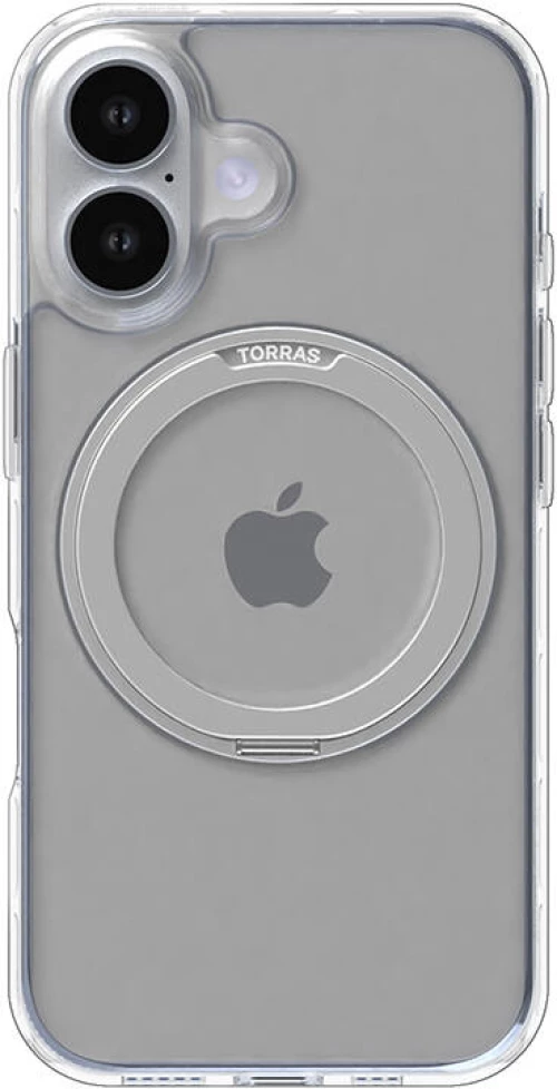 Torras Ostand Pro Case for iPhone 16 Plus (Transparent)
