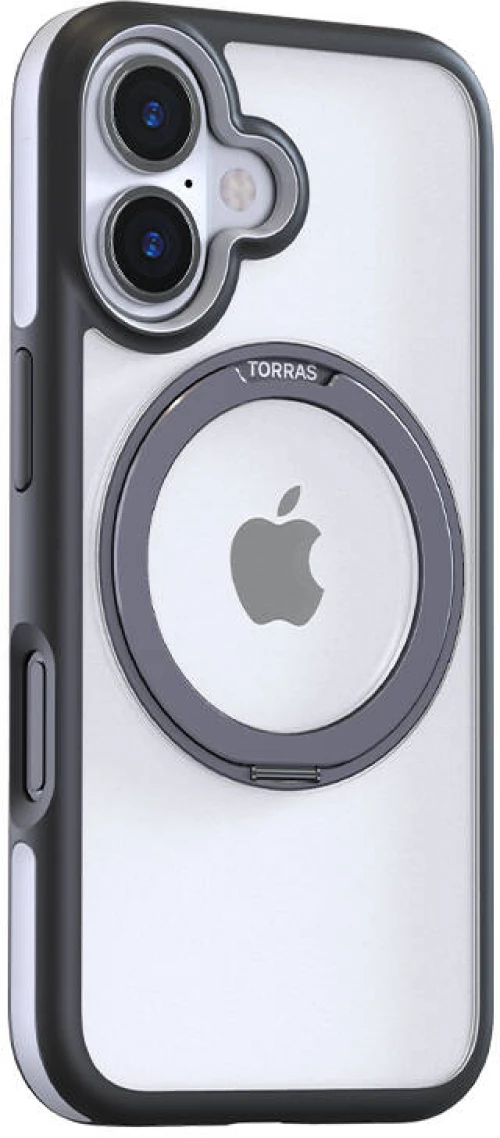 Torras Ostand R Fusion Case for iPhone 16 (Black)