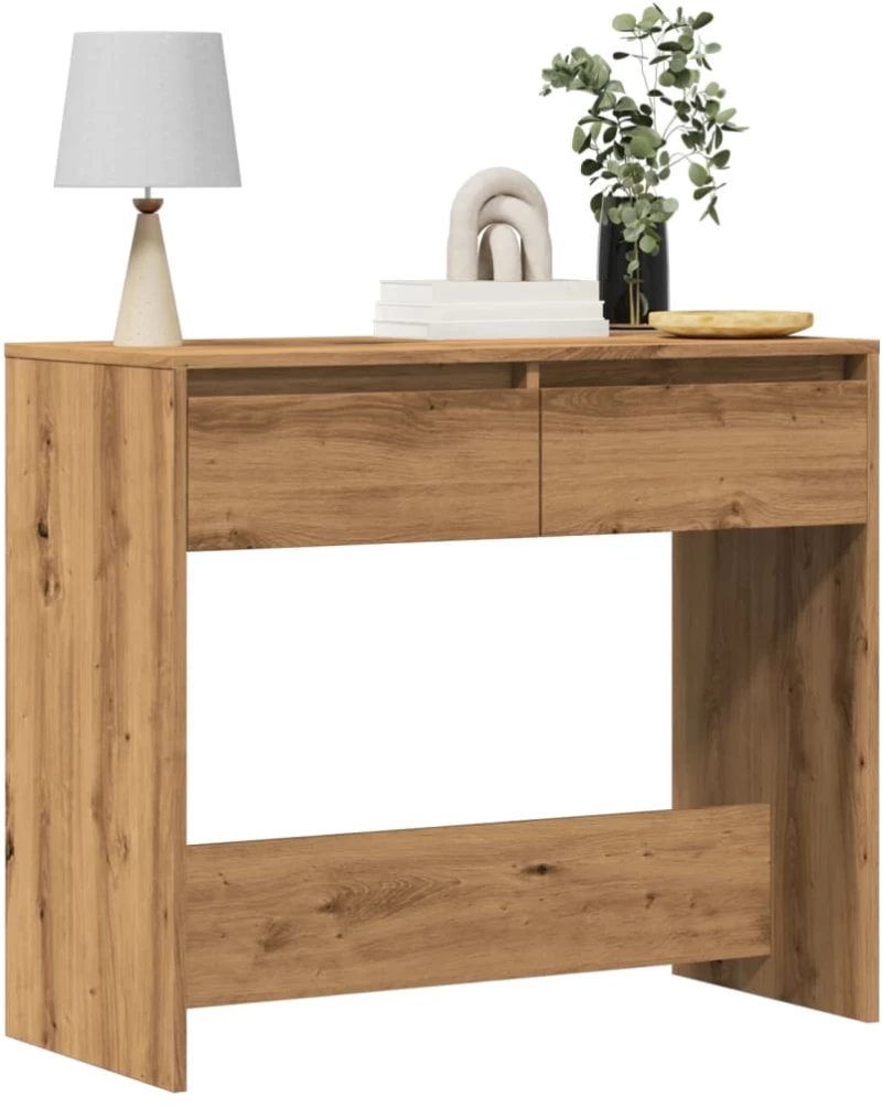 vidaXL Τραπέζι Κονσόλα Αρτισιανή Δρυς 89x41x76,5 εκ Επεξεργασμένο Ξύλο
