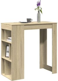 vidaXL Τραπέζι Μπαρ με Ράφια Sonoma Δρυς 102x50x103,5εκ Επεξ. Ξύλο