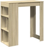 vidaXL Τραπέζι Μπαρ με Ράφια Sonoma Δρυς 102x50x103,5εκ Επεξ. Ξύλο