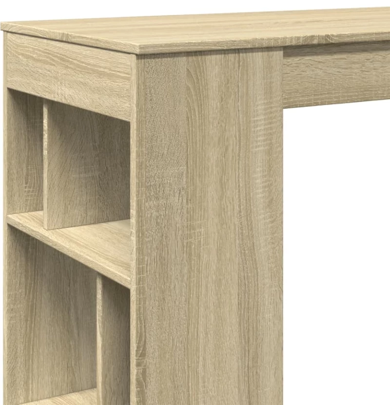 vidaXL Τραπέζι Μπαρ με Ράφια Sonoma Δρυς 102x50x103,5εκ Επεξ. Ξύλο