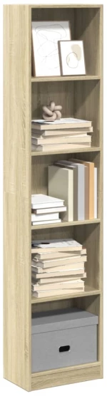 vidaXL Βιβλιοθήκη Sonoma Δρυς 40x24x176 εκ. από Επεξεργασμένο Ξύλο