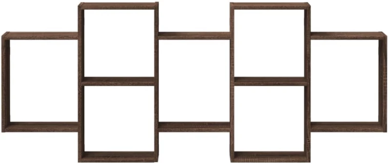 vidaXL Ραφιέρα Τοίχου Καφέ Δρυς 159x18x65 εκ. από Επεξεργασμένο Ξύλο