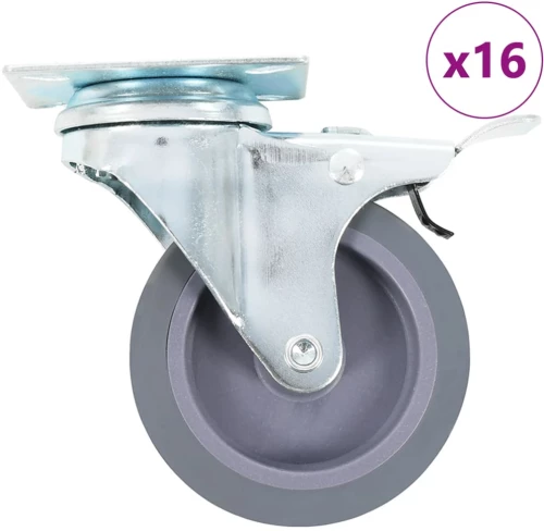 vidaXL Ρόδες Σταθερές 16 τεμ. 75 χιλ.