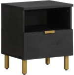 vidaXL Κομοδίνο Μαύρο 40 x 33 x 46 εκ. από Επεξεργασμένο Ξύλο