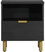 vidaXL Κομοδίνο Μαύρο 40 x 33 x 46 εκ. από Επεξεργασμένο Ξύλο