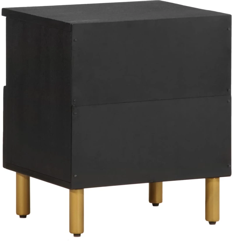 vidaXL Κομοδίνο Μαύρο 40 x 33 x 46 εκ. από Επεξεργασμένο Ξύλο