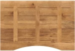 vidaXL Επιφάνεια Γραφείου Καμπύλη 100x60x2,5εκ Μασίφ Ακατ. Μάνγκο
