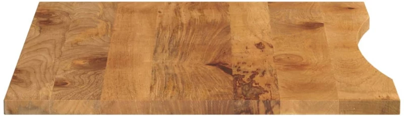 vidaXL Επιφάνεια Γραφείου Καμπύλη 100x80x2,5 εκ Μασίφ Ακατ. Μάνγκο