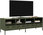 vidaXL Έπιπλο Τηλεόρασης Λαδί 135x39x43,5 εκ. Ατσάλι Ψυχρής Έλασης