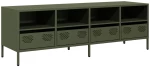 vidaXL Έπιπλο Τηλεόρασης Λαδί 135x39x43,5 εκ. Ατσάλι Ψυχρής Έλασης
