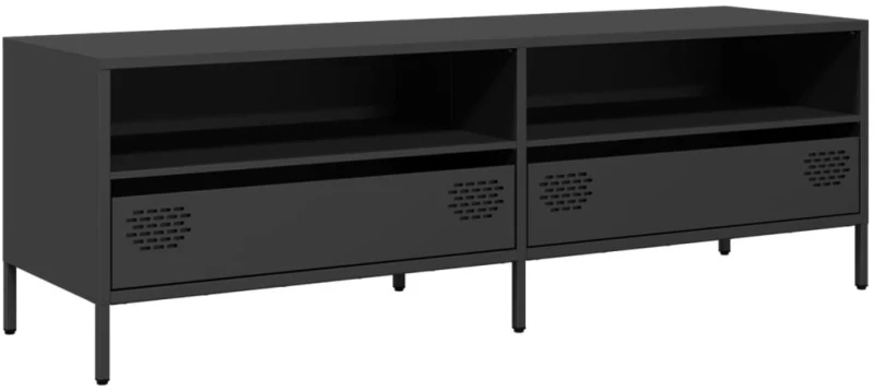 vidaXL Έπιπλο Τηλεόρασης Μαύρο 135x39x43,5 εκ. Ατσάλι Ψυχρής Έλασης