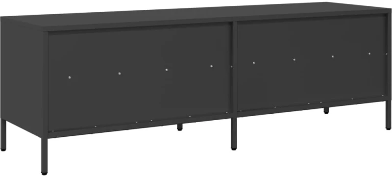vidaXL Έπιπλο Τηλεόρασης Μαύρο 135x39x43,5 εκ. Ατσάλι Ψυχρής Έλασης